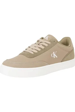 Calvin Klein Herren Classic Cupsole MG Canvas YM0YM01218 Low Top, Green (Weathered Teak/Mermaid/Eggshell), 40 EU