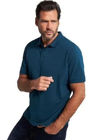 JP 1880 Herren große Größen Übergrößen Menswear L-8XL Poloshirt, Basic, Halbarm, Piqué, L bis 10XL blau 7XL 702560739-7XL