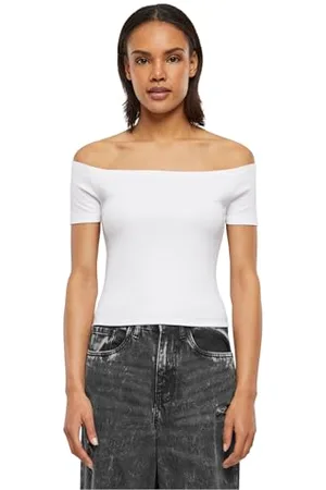 Urban classics Damen Tb6184-ladies Organic Off Shoulder Rib Tee T-Shirt, , L EU