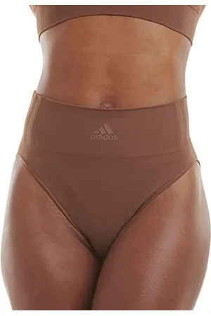adidas Damen Sport 720 Seamless High Leg Brief Slip-4A4H62 Slip, Toasted Mocha, S (3er Pack)