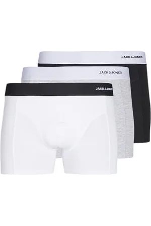 JACK & JONES Herren Jacsense Bamboo Trunks 3 Pack Sn, White, l (3er Pack)