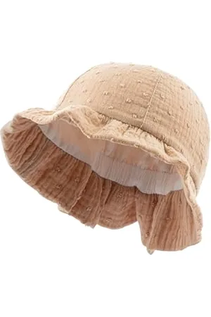 Sterntaler Hut Punkte - Mädchen Sommer Hut aus Musselin - UV-Schutz 50+ Sonnen Hut mit Futter aus Batist (Bio) - Fischerhut - Baby und Kinder Sommer Mütze, , Größe 47