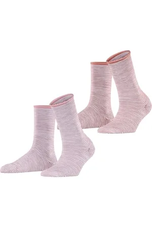 ESPRIT Damen Socken Allover Stripe Multipack W So Baumwolle gemustert 2 Paar, , 39-42