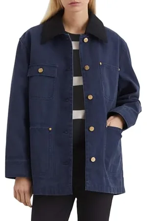 Marc O’ Polo Marc OߴPolo Damen Übergangsjacke mit abnehmbarem Kragen gefüttert, (Cloudless Night), 38