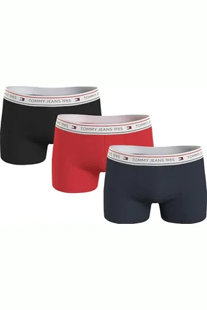 Tommy Hilfiger Herren Boxershorts Trunks Unterwäsche, Mehrfarbig (Blk/Hot Heat/Drk Ngh Nvy), S