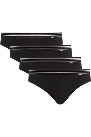 Dim Slip Eco Baumwolle Stretch Baumwolle Herren x4, Black, 3XL
