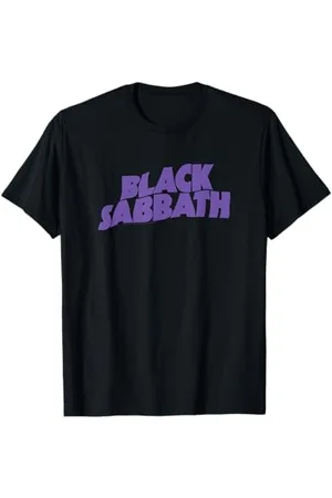 Black Sabbath Wellenförmiges Logo Lila T-Shirt