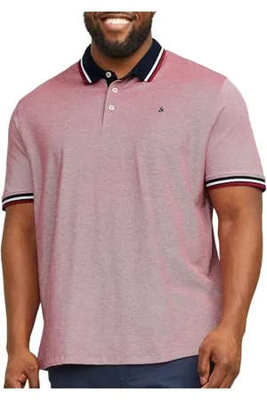 JACK & JONES Herren Jjepaulos +Fit Polo Shirt, Rio Red 2, XXL EU