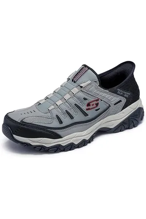 Skechers Herren Afterburn M. Fit Ridgeburn Hands Free Slip-in Slipper, Grau/Schwarz, 42 EU