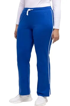 Ulla Popken Damen große Größen Übergrößen Plus Size Jogginghose, Saumschlitz, Paspel, Elastikbund, Kordel 58+ 812957758-58+