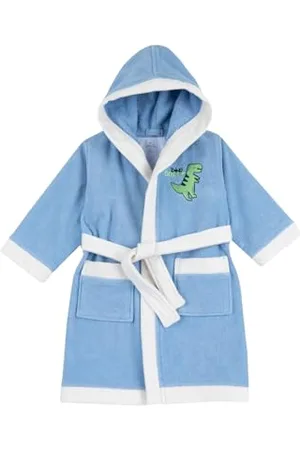 chicco Kinder Bademantel für Jungen und Mädchen, Aus Weichem Frottee 100% Baumwolle, mit Kapuze und Gürtel, Designed in Italy
