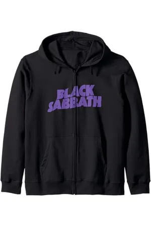 Black Sabbath Wellenförmiges Logo Lila Kapuzenjacke