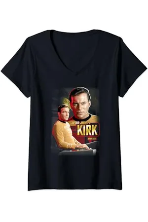 Star Trek Captain Kirk T-Shirt mit V-Ausschnitt