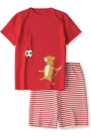 Calida Toddlers Kurz-Pyjama Kinder, aus 100% weicher Bio Baumwolle, natürliche Temperaturregulierung, pflegeleicht