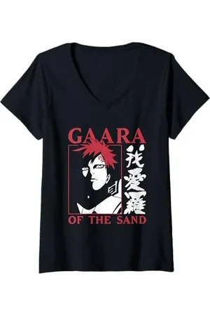 Naruto Damen Shippuden Gaara of the Sand T-Shirt mit V-Ausschnitt
