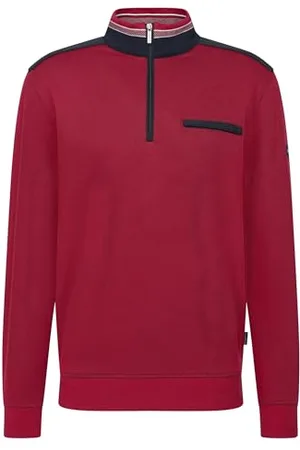 Bugatti Herren Sweatshirt Troyer Brusttasche Baumwolle
