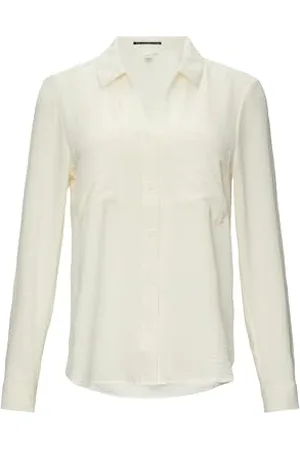QS by s.Oliver Damen 2149353 Bluse, Weiß 0200 ,40