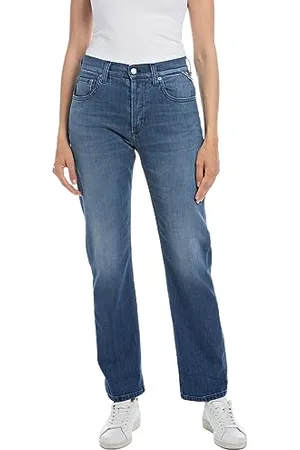 Replay Damen Jeans Maijke Straight-Fit, Medium Blue 009 (Blau), 32W / 28L