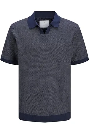 JACK & JONES Jprcceaston Knit Split Neck Ss Sn