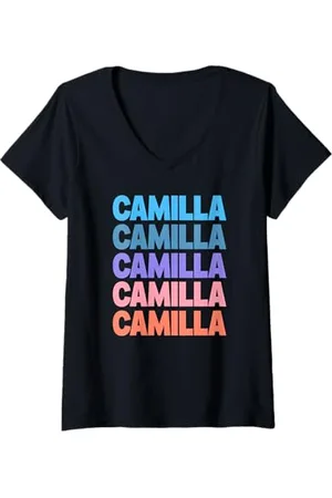 Camilla Damen T-Shirt mit V-Ausschnitt