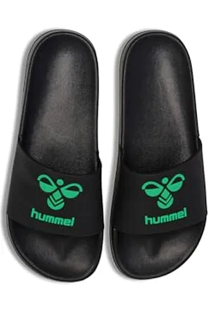 Hummel Unisex HML Essential Pool Slide Slipper, Black/Jelly Bean, 37 EU