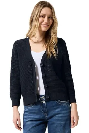 CECIL Damen B253950 Cardigan mit Häkel-Struktur, , Large
