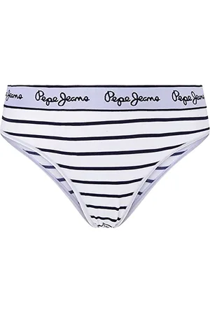 Pepe Jeans Damen Stripes Brazilian Bikini Style Underwear, , XL