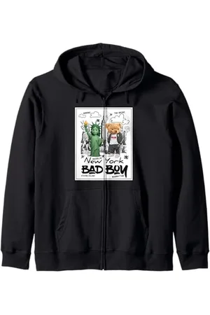 BAHAA New York City Baby Statue of Liberty Skyline Sketch Cartoon Kapuzenjacke