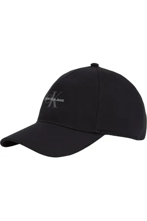 Calvin Klein Herren Cap Mono Logo Panel aus Baumwolle, Schwarz (Black), Einheitsgröße