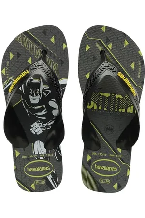 Havaianas Jungen Kids Max Herois Flip-Flop, Schwarz/Gelb, 1/2 UK Child