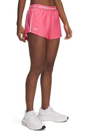 Under Armour Damen Tech Play Up Shorts, Super Pink/Weiß, S