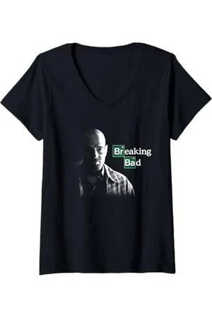 Breaking Bad Damen Walter White mit Logo T-Shirt mit V-Ausschnitt