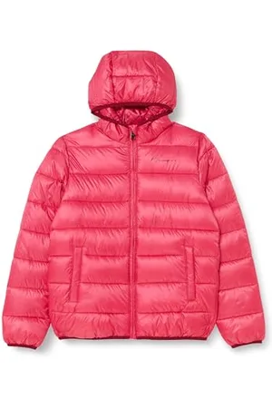 Champion Jungen Legacy Outdoor K-Light WR Hooded Wattierte Jacke, Rosa Fluo, 9-10 Jahre