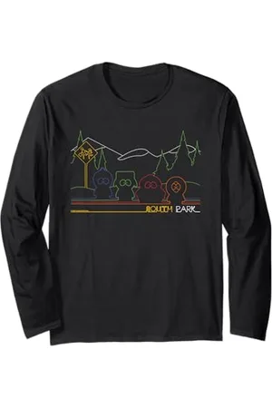 South Park Stan Kyle Cartman & Kenny Colour Line Art Langarmshirt