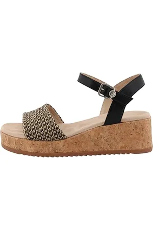 TOM TAILOR Damen 9590280005 Keilsandale, Black-Nature, 41 EU
