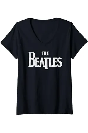The Beatles Damen Die Beatles - Klassisches Logo T-Shirt mit V-Ausschnitt