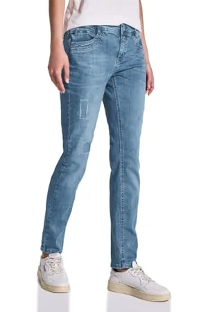 Street one Damen A378878 Jeans im Destroyed-Look, , 31W x 30L