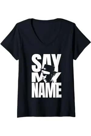 Breaking Bad Damen Walter Sag Meinen Namen T-Shirt mit V-Ausschnitt