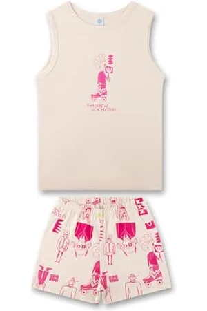 Sanetta Mädchen-Schlafanzug kurz pink | Hochwertiger und bequemer Schlafanzug aus Baumwolle für Mädchen. Pyjamaset für Mädchen 164