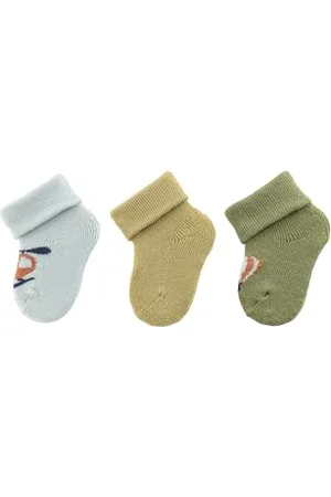 Sterntaler Erstlingssocken 3er Pack - Baby Socken mit Innenfrottee und Umschlag - hautsympathische Neugeborenen Socken mit hohem Baumwollanteil - Jungen Motiv Strümpfe, helltürkis, 0