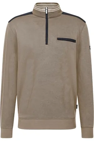 Bugatti Herren Sweatshirt Troyer Brusttasche Baumwolle