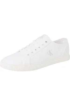 Calvin Klein Herren ESS Vulc MG Canvas YM0YM01209 Low Top, White (Triple Bright White), 45 EU