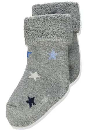 Sterntaler Baby-Jungen Söckchen Sterne Socks, Silber Mel, 18