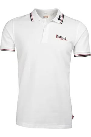 Lonsdale London Herren kurzarm Polohemd Lion Lion weiß (white / dark red / navy) X-Large