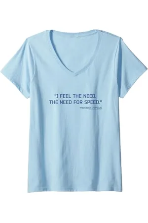Top Gun Damen Das Bedürfnis nach Geschwindigkeit T-Shirt mit V-Ausschnitt