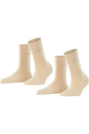 ESPRIT Damen Socken Uni Multipack W So Baumwolle einfarbig 2 Paar, , 39-42
