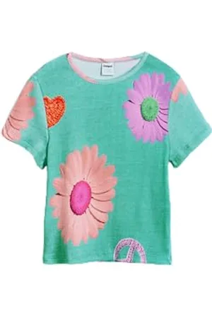 Desigual Mädchen Ts_Peace T-Shirt, , 10 Jahre