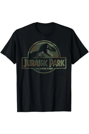 Jurassic Park Dark Camo Fossil Logo T-Shirt