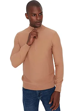 Trendyol Herren Rollkragenpullover, Einfarbig Sweatshirt, , XXL