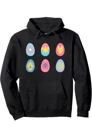Marvel Easter Eggs Avengers Emblems Pastel Decoration Pullover Hoodie